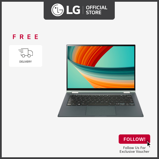 LG 14T90R 14.0" 2in1 gram Laptop with 13th Gen Intel® Core™ i7 Processor, 16GB RAM / 512GB SSD + Free Delivery